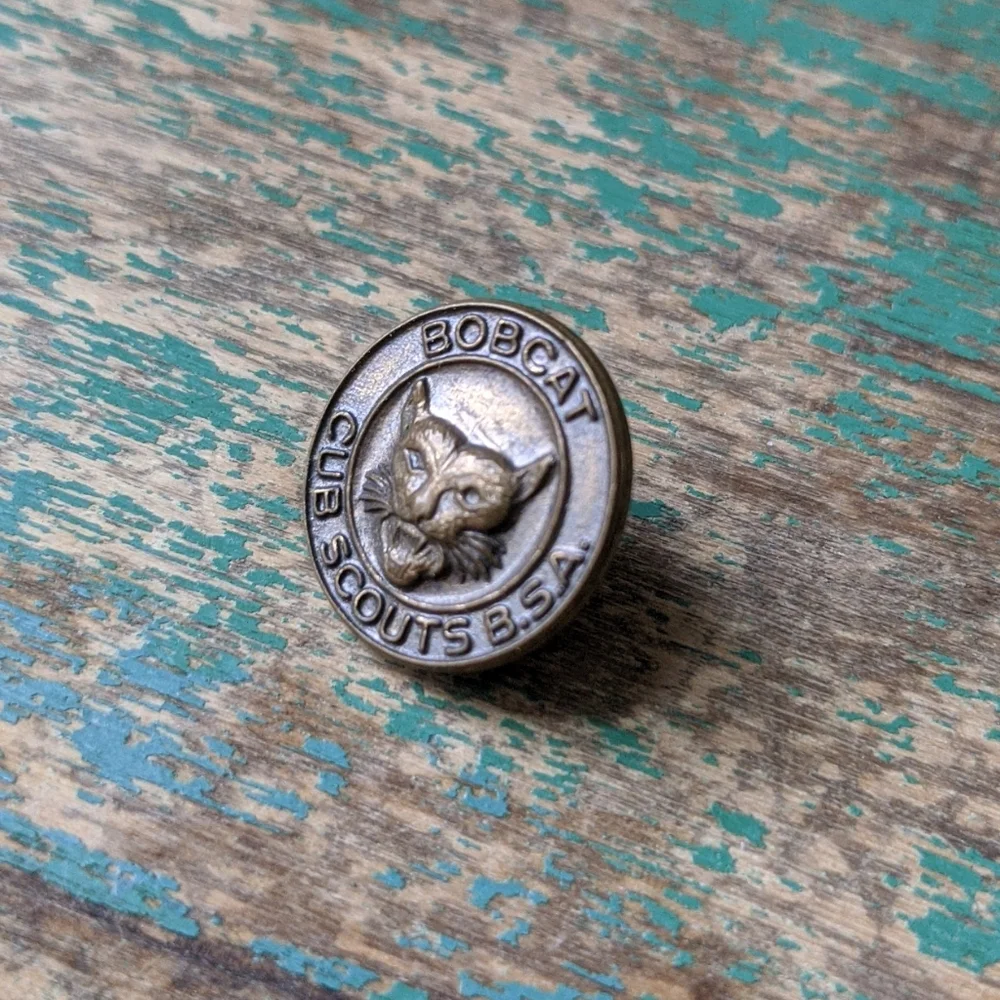 Vintage 1960s Bobcat Cub Scouts B.S.A. Lapel Pin